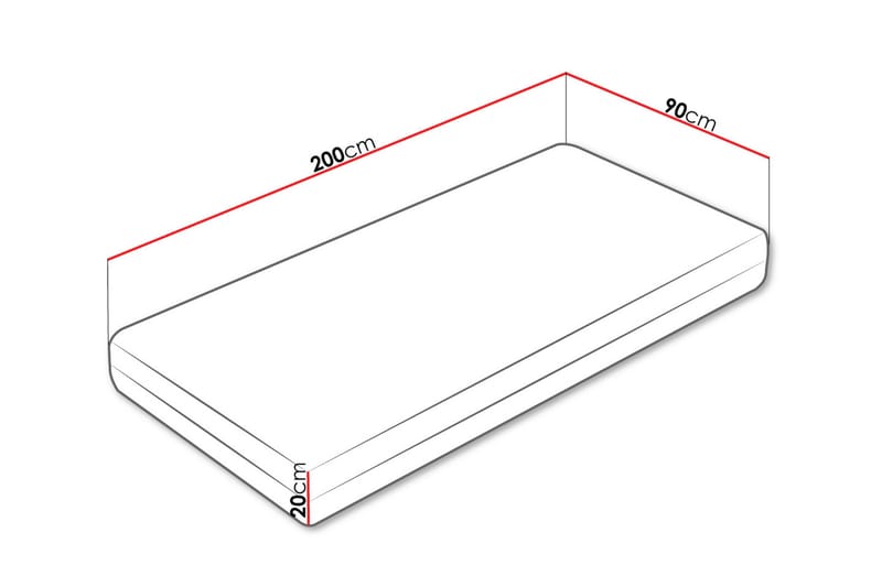 Elsanor Resårmadrass 90x200 cm - Vit - Möbler - Säng - Madrass - Resårmadrass & resårbotten