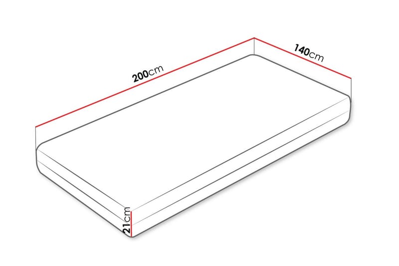 Flynt Resårmadrass 140x200 cm - Vit - Möbler - Säng - Madrass - Resårmadrass & resårbotten