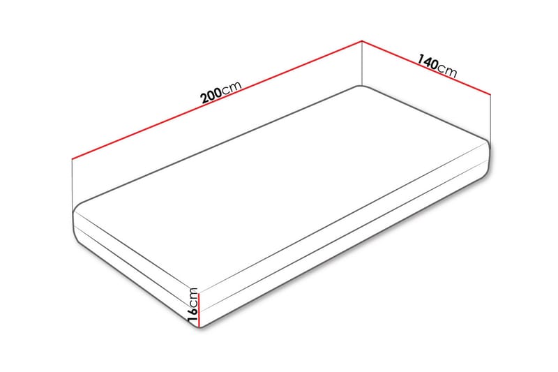 Fynlee Skummadrass 140x200 cm - Vit - Möbler - Säng - Madrass - Skummadrass