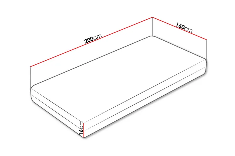 Fynlee Skummadrass 160x200 cm - Vit - Möbler - Säng - Madrass - Skummadrass