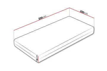 Fynlee Skummadrass 200x200 cm - Vit - Möbler - Säng - Madrass - Skummadrass