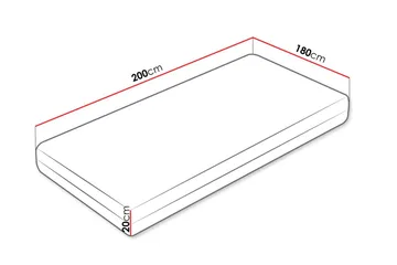 Gabri Skummadrass 180x200 cm - Vit - Möbler - Säng - Madrass - Skummadrass