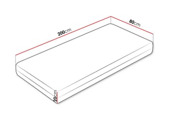 Gabri Skummadrass 80x200 cm - Vit - Möbler - Säng - Madrass - Skummadrass