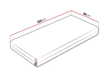 Gabri Skummadrass 80x200 cm - Vit - Möbler - Säng - Madrass - Skummadrass