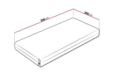 Gamini Skummadrass 200x200 cm - Vit - Möbler - Barnmöbler - Barnsäng & juniorsäng - Resårbotten barn & barn madrasser
