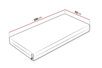 Guntorp Resårmadrass 90x200 cm - Vit - Möbler - Säng - Madrass - Resårmadrass & resårbotten