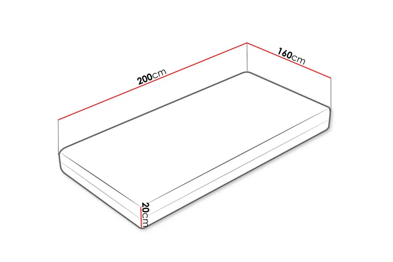 Hartsville Hard Madrass 160x200 cm - Vit - Möbler - Säng - Madrass - Bäddmadrass