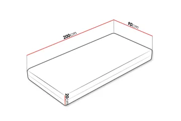 Hartsville Hard Madrass 90x200 cm - Vit - Möbler - Säng - Madrass - Bäddmadrass