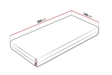 Hoefler Skummadrass 140x200 cm - Vit - Möbler - Säng - Madrass - Skummadrass
