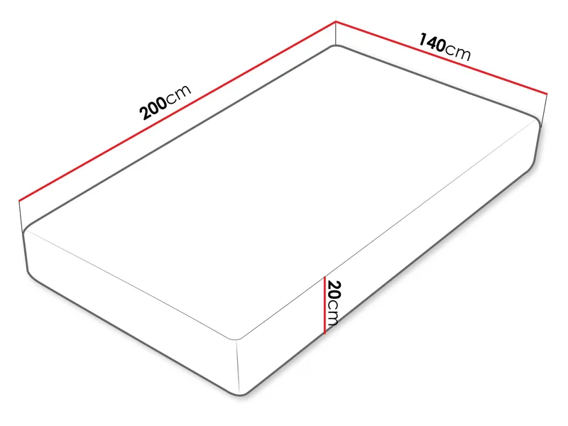 Hovik Skummadrass soft 140x200 cm - vit - Möbler - Säng - Madrass - Skummadrass