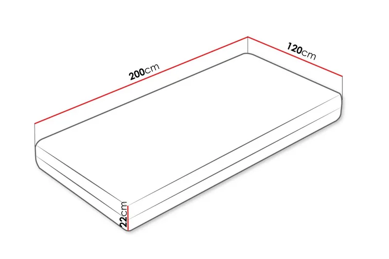 Huvudstorp Resårmadrass 120x200 cm - Vit - Möbler - Barnmöbler - Barnsäng & juniorsäng - Resårbotten barn & barn madrasser