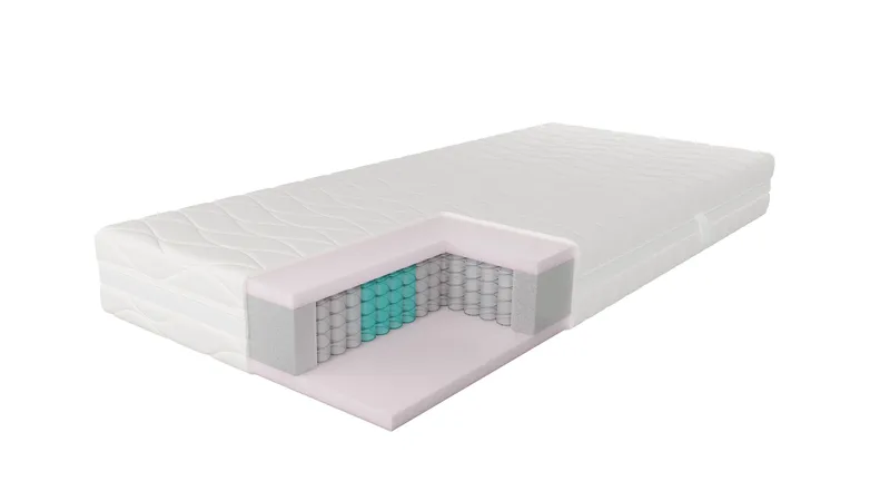 HVILA Lux Pocketresårmadrass 7 zoner med Tvättbar Klädsel 80x200 cm - Möbler - Säng - Madrass - Resårmadrass & resårbotten
