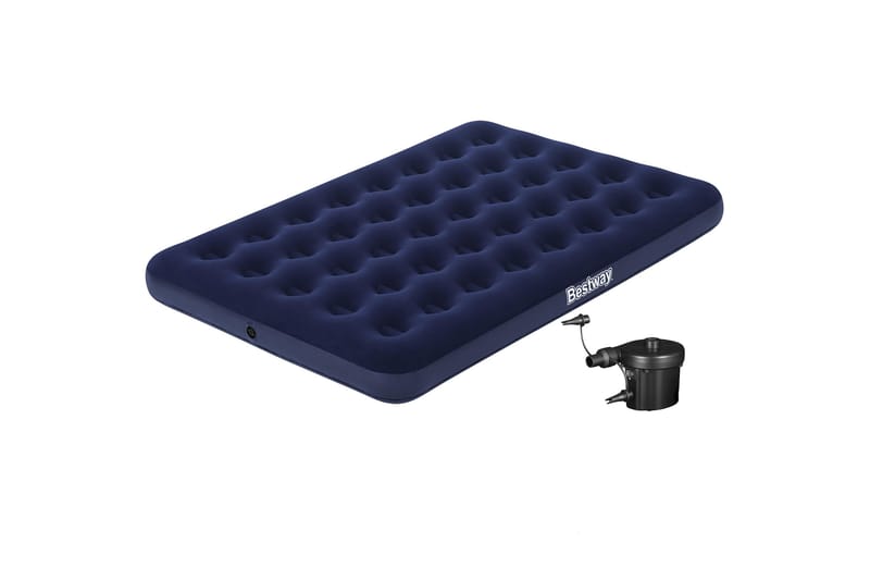 Bestway Airbed Full Uppblåsbar madrass med elektrisk pump Bl - Bestway - Luftmadrass & uppblåsbar madrass