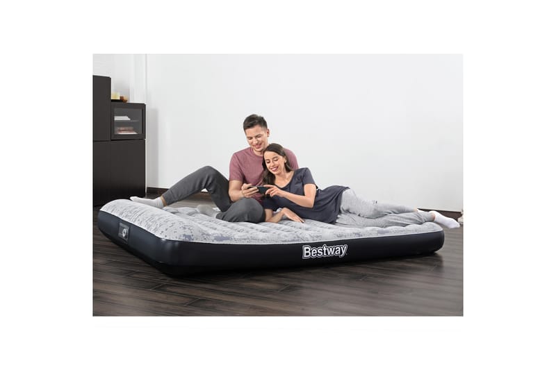 Tritech Airbed Queen Fashion Flock Uppblåsbar madrass Grå - Bestway - Möbler - Säng - Madrass - Luftmadrass & uppblåsbar madrass