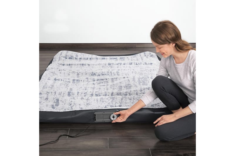 Tritech Airbed Queen Fashion Flock Uppblåsbar madrass Grå - Bestway - Möbler - Säng - Madrass - Luftmadrass & uppblåsbar madrass