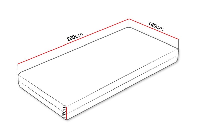 Milleryr Skummadrass 140x200 cm - Vit - Möbler - Säng - Madrass - Skummadrass