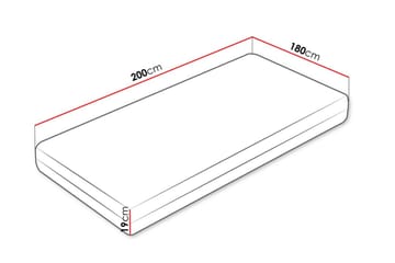 Milleryr Skummadrass 180x200 cm - Vit - Möbler - Säng - Madrass - Skummadrass