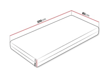 Milleryr Skummadrass 80x200 cm - Vit - Möbler - Säng - Madrass - Skummadrass