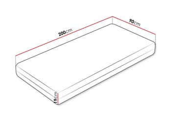 Milleryr Skummadrass 90x200 cm - Vit - Möbler - Säng - Madrass - Skummadrass