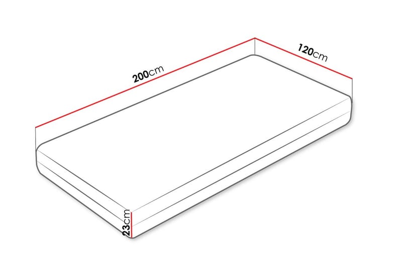 Norrbacksjö Resårmadrass 120x200 cm - Vit - Möbler - Säng - Madrass - Resårmadrass & resårbotten