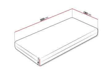 Norrebon Resårmadrass 180x200 cm - Vit - Möbler - Säng - Madrass - Resårmadrass & resårbotten