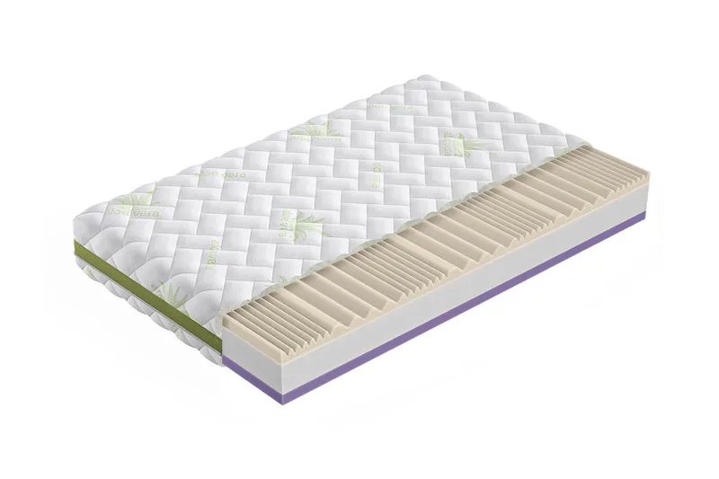 Ortopedic Madrass 200x80x21 cm, Beige/Vit