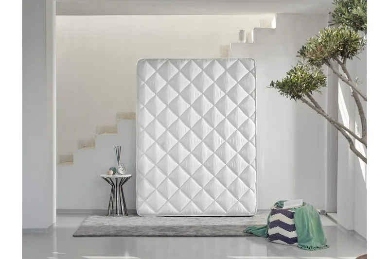 Resårmadrass 100x200 cm - Vit - Möbler - Säng - Madrass - Resårmadrass & resårbotten