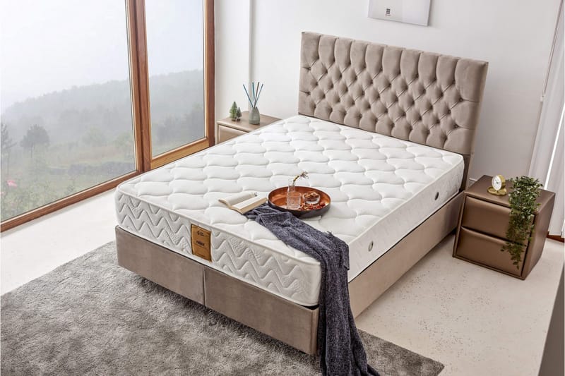 Resårmadrass 140x190 cm - Vit - Möbler - Säng - Madrass - Resårmadrass & resårbotten