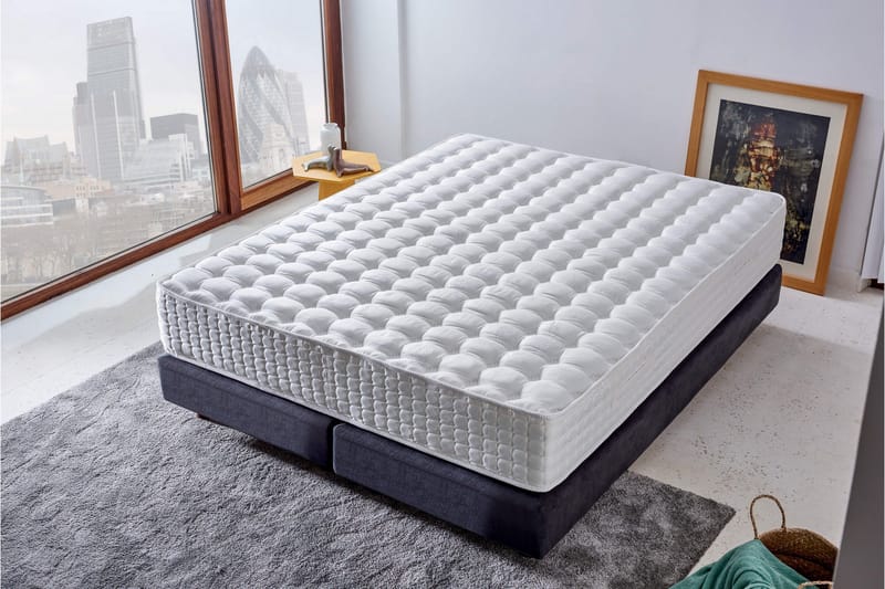 Resårmadrass 140x190 cm - Vit - Möbler - Säng - Madrass - Resårmadrass & resårbotten
