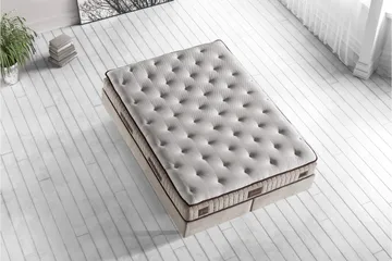Resårmadrass 140x190 cm - Vit/Brun - Möbler - Säng - Madrass - Resårmadrass & resårbotten
