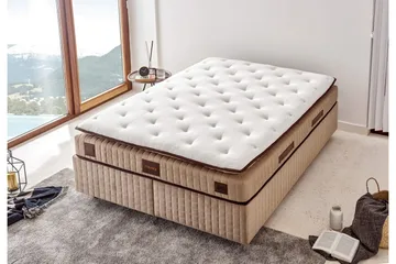 Resårmadrass 140x190 cm - Vit/Brun - Möbler - Säng - Madrass - Resårmadrass & resårbotten