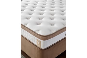 Resårmadrass 150x200 cm - Vit/Brun - Möbler - Säng - Madrass - Resårmadrass & resårbotten