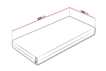 Arigna Resårmadrass 100x200 cm - Möbler - Säng - Madrass - Resårmadrass & resårbotten