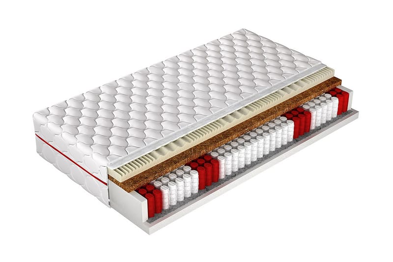 Fema Madrass 200x90x18 cm  Vit  Vit - Vit - Möbler - Säng - Madrass - Resårmadrass & resårbotten