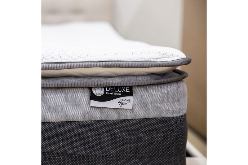 Fjädermadrass HARMONY TOPPOCKET 90x200xH33cm - Vit/Grå - Möbler - Säng - Madrass - Bäddmadrass