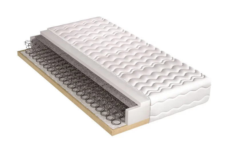 Hela Madrass 200x160x21 cm, Grå/Vit