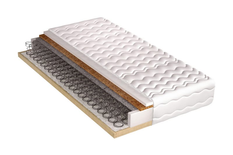 Madrass Hela Plus 200x90x22 cm - Vit - Möbler - Säng - Madrass - Resårmadrass & resårbotten