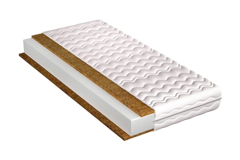 Madrass Kronos 200x180x15 cm - Vit - Möbler - Säng - Madrass - Resårmadrass & resårbotten