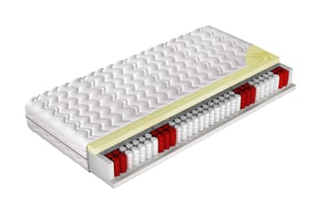 Madrass Relax 200x200x19 cm - Röd/Vit - Möbler - Säng - Madrass - Resårmadrass & resårbotten