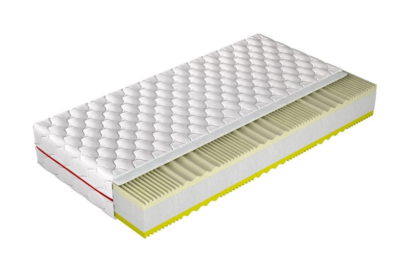 Madrass Visso 200x200x20 cm - Vit - Möbler - Säng - Madrass - Resårmadrass & resårbotten