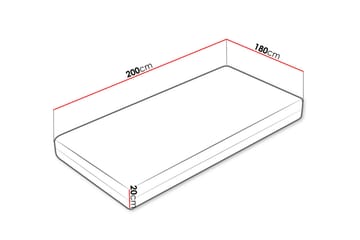 Profi Madrass 200x180x20 cm 180x200 - 180x200 - Möbler - Säng - Madrass - Resårmadrass & resårbotten