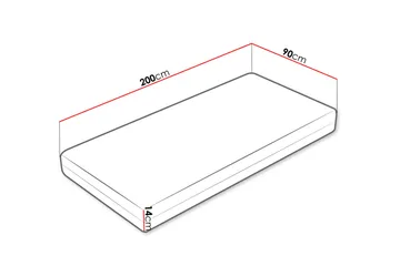 Profi Madrass 90x200 cm - Vit - Möbler - Säng - Madrass - Resårmadrass & resårbotten