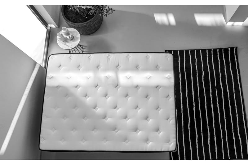 Resårmadrass 100x200 cm - Vit/Grå - Möbler - Säng - Madrass - Resårmadrass & resårbotten