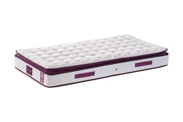 Resårmadrass 100x200 cm - Vit/Lila - Möbler - Säng - Madrass - Resårmadrass & resårbotten