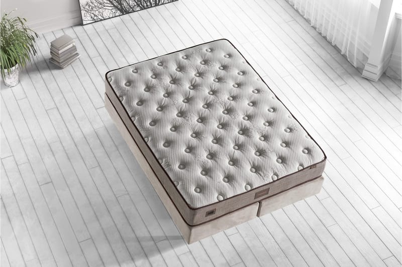 Resårmadrass 120x200 cm - Vit/Beige - Möbler - Säng - Madrass - Resårmadrass & resårbotten