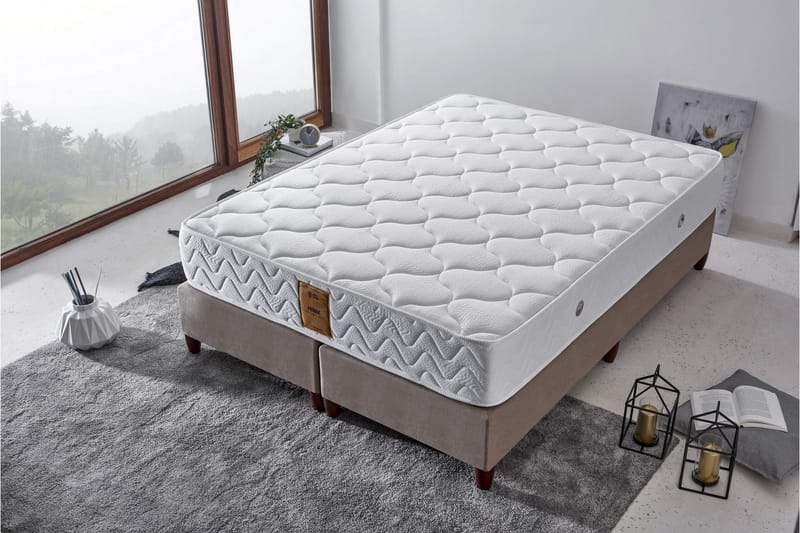 Resårmadrass 140x190 cm - Vit - Möbler - Säng - Madrass - Resårmadrass & resårbotten