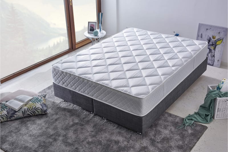Resårmadrass 140x190 cm - Vit - Möbler - Säng - Madrass - Resårmadrass & resårbotten