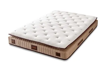 Resårmadrass 140x190 cm - Vit/Brun - Möbler - Säng - Madrass - Resårmadrass & resårbotten