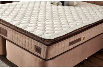 Resårmadrass 140x190 cm - Vit/Brun - Möbler - Säng - Madrass - Resårmadrass & resårbotten