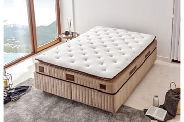 Resårmadrass 140x190 cm - Vit/Brun - Möbler - Säng - Madrass - Resårmadrass & resårbotten